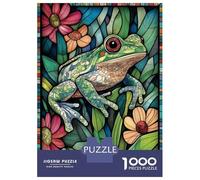 Puzzle Da 1000 Pezzi Per Adolescenti Stained Glass Frog Puzzle Per Adulti Gioco Rompicapo Assemblaggio Di Modelli Regali Di Compleanno E Unici 70x50cm/1000pcs