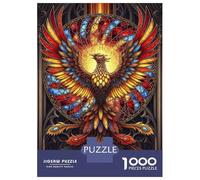 Puzzle Da 1000 Pezzi Per Adolescenti Stained Glass Phoenix Puzzle Per Adulti Gioco Rompicapo Regalo Di Compleanno Aiuta Ad Allenare Il Cervello 70x50cm/1000pcs