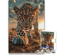 Puzzle da 1000 pezzi per adolescenti "Stalking The Sunset Wild", gioco di sfida difficile per famiglie, adatto a partire dai 14 anni (dimensioni 38x26cm)