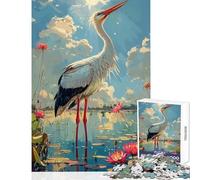 Puzzle da 1000 pezzi per adolescenti stampa artistica di cicogna decorazione per la casa giocattoli regalo di compleanno giochi rilassanti per compleanno Natale dimensioni 50x75cm