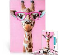 Puzzle da 1000 pezzi per adolescenti Stampa giraffa Giocattolo educativo intellettuale decomprimente Migliorare l'amore tra le coppie 52x38cm