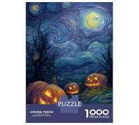 Puzzle Da 1000 Pezzi Per Adolescenti Starry Halloween Night Painting Puzzle Per Adolescenti Gioco Per Famiglie Migliora La Memoria Regali Unici Per Compleanno E Natale 70x50cm/1000pcs