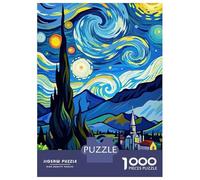 Puzzle Da 1000 Pezzi Per Adolescenti Starry Night Inspired Landscape Puzzle Per Adulti Giocattoli Antistress Sfida Difficile Regali Di Compleanno E Unici 52x38cm/1000pcs