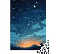 Puzzle Da 1000 Pezzi Per Adolescenti Starry Night Sky with Clouds Puzzle Per Adulti Giochi Rilassanti Decorazione Per La Casa Gioco Stimolante Regali 52x38cm/1000pcs
