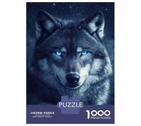 Puzzle Da 1000 Pezzi Per Adolescenti Starry Wolf Gaze Puzzle Per Adolescenti Gioco Pratico Un'opera D'arte Regali Unici Per Compleanno E Natale 52x38cm/1000pcs