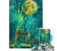 Puzzle da 1000 pezzi per adolescenti Statua della Libertà americana puzzle per adulti giocattolo decorativo da parete per migliorare la memoria regalo di compleanno e unico (dimensioni 38x26cm)