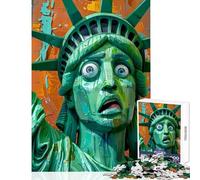 Puzzle da 1000 pezzi per adolescenti Statua della Libertà Arte Decorazione per la casa Giocattoli Ottimo regalo per giochi per gioco educativo Migliora l'amore tra coppie Dimensioni 38x52cm