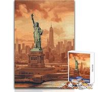 Puzzle da 1000 pezzi per adolescenti Statua della Libertà, attività educativa divertente e logica, sentimento caldo, dimensioni 50x75cm