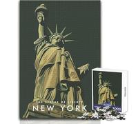 Puzzle da 1000 pezzi per adolescenti Statua della Libertà di New York Gioco educativo per famiglie Analisi e logica Ottimo regalo Dimensioni 38x26cm