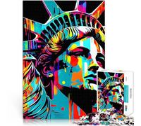 Puzzle da 1000 pezzi per adolescenti Statua della libertà Gioco di famiglia antistress sfida difficile Gioco educativo per compleanno e Natale 38x26cm