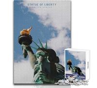 Puzzle da 1000 pezzi per adolescenti Statua della Libertà Rompicapo Giochi per famiglie Gara di velocità manuale Giocattolo educativo Dimensioni 50x75cm