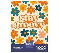 Puzzle Da 1000 Pezzi Per Adolescenti Stay Groovy Floral Pattern Puzzle Gioco Per Famiglie Regali Per Donne Divertimento A Casa Attività, 38x26cm/1000pcs