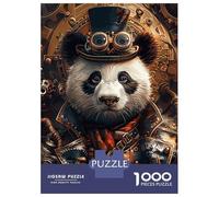 Puzzle Da 1000 Pezzi Per Adolescenti Steampunk Animal Panda Puzzle Per Adulti Giochi Rilassanti Regalo Di Compleanno Regali Per Amici E Familiari 70x50cm/1000pcs