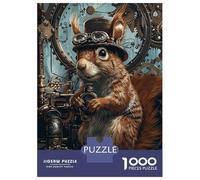 Puzzle Da 1000 Pezzi Per Adolescenti Steampunk Animal Squirrel Puzzle Per Adolescenti Giochi Per Famiglie Sfida Difficile Regali Di Compleanno E Unici 52x38cm/1000pcs