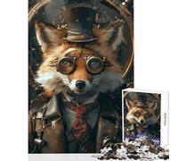 Puzzle da 1000 pezzi per adolescenti Steampunk Animale Volpe Giocattoli antistress Regali di Babbo Natale segreto Giochi educativi Migliorare l'amore tra coppie Dimensioni 38x26cm