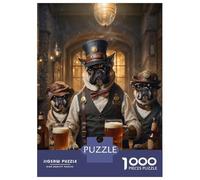 Puzzle Da 1000 Pezzi Per Adolescenti Steampunk Craft Beer Pugs Puzzle Per Adulti Fai Da Te Giocattoli Sfida Difficile Regali Per Amici E Familiari 52x38cm/1000pcs