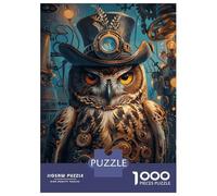 Puzzle Da 1000 Pezzi Per Adolescenti Steampunk Owl Animal Puzzle Per Adolescenti Gioco Rompicapo Regali Per Donne Attività Divertenti A Casa 38x26cm/1000pcs