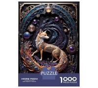 Puzzle Da 1000 Pezzi Per Adolescenti Steampunk Red Fox Art Deco Puzzle Per Adulti Giocattoli Antistress Decorazione Per La Casa Regali Di Compleanno E Unici 52x38cm/1000pcs