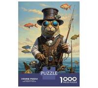 Puzzle Da 1000 Pezzi Per Adolescenti Steampunk Seal Fisherman Puzzle Giochi Rilassanti Analisi E Logica Riduzione Dello Stress Regali 38x26cm/1000pcs