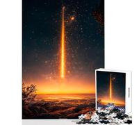 Puzzle da 1000 pezzi per adolescenti stella cadente sulla città decorazione per la casa giocattoli regali di Babbo Natale segreto gioco educativo aiuta a esercitare il cervello dimensioni 38x26cm