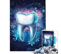 Puzzle da 1000 pezzi per adolescenti Stellar Tooth Glow per compleanno Natale Difficile Gioco per famiglie per ragazzi dai 14 anni in su (38x26cm)