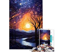 Puzzle da 1000 pezzi per adolescenti stelle danzanti nella notte puzzle per adulti giochi rilassanti un'opera d'arte regalo antistress (dimensioni 38x26cm)