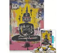 Puzzle da 1000 pezzi per adolescenti, stile artistico Buddha Basquiat, giocattolo decorativo da parete, difficile e stimolante, ottimo regalo per gli appassionati di videogiochi, 50x75cm