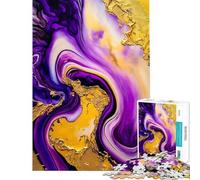 Puzzle da 1000 pezzi per adolescenti stile astratto con inchiostro ad alcol ideale per compleanni Natale e divertimento in famiglia Gioco per famiglie dai 14 anni in su 38x26cm