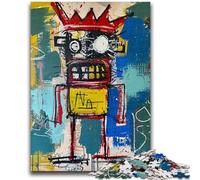 Puzzle da 1000 pezzi per adolescenti,stile Basquiat,teschio e corona,divertimento in famiglia,attività divertenti a casa,regalo di compleanno,regali di viaggio,per ragazzi dai 14 anni in su,38x26cm