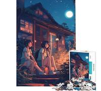 Puzzle da 1000 pezzi per adolescenti stile Lofi Girl impegnativo da completare gioco fai-da-te difficile per ragazzi dai 14 anni in su 38x52cm