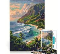 Puzzle da 1000 pezzi per adolescenti,stile retrò hawaiano,pixel art,taglio perfetto,logica divertente,giocattolo divertente,gioco tranquillo,divertimento per il compleanno (38x26cm)