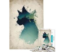 Puzzle da 1000 pezzi per adolescenti stile retrò Kitty Pop gioco intellettuale rilassante adatto alle coppie regalo divertente (dimensioni 38x26cm)