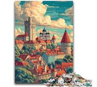 Puzzle da 1000 pezzi per adolescenti, stile vintage, da viaggio, gioco per famiglie, antistress, sfida difficile, un'opera d'arte per bambini dai 14 anni in su, 26x38cm