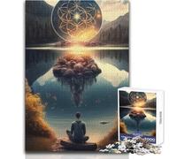 Puzzle da 1000 pezzi per adolescenti Stillness by The Lake Bellissimo gioco di design per migliorare la memoria Regalo di compleanno Dimensioni 38x26cm