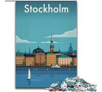 Puzzle da 1000 pezzi per adolescenti Stoccolma, adatto a persone dai 14 anni in su, giochi educativi, regali di Babbo Natale segreto, 26x38cm