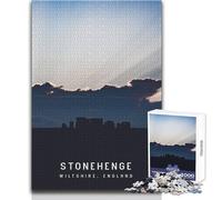 Puzzle da 1000 pezzi per adolescenti, Stonehenge, divertimento in famiglia e serata di giochi, sfida difficile, ottimo regalo, dimensioni 38x52cm