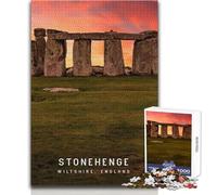 Puzzle da 1000 pezzi per adolescenti, Stonehenge, divertimento in famiglia e serata di giochi, sfida difficile, ottimo regalo, dimensioni 38x26cm