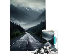 Puzzle da 1000 pezzi per adolescenti Strada Solitaria tra le Montagne Sfida per l'Intelligenza e la Memoria Giocattolo Educativo che Crea Coinvolgimento Migliora la Memoria Regalo di Compleanno