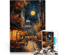 Puzzle da 1000 pezzi per adolescenti Strade di Parigi di notte Giocattoli per l'intrattenimento in famiglia Migliorare la memoria 38x26cm