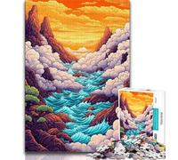 Puzzle da 1000 pezzi per adolescenti, stravagante mare di nuvole, 1000 pezzi per adulti, giocattoli, giochi educativi, antistress, migliora l'amore tra coppie, 75x50cm