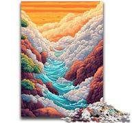 Puzzle da 1000 pezzi per adolescenti, stravagante mare di nuvole, adatto per bambini dai 14 anni in su, ideale come regalo per tutta la famiglia, 50x75cm