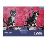 Puzzle Da 1000 Pezzi Per Adolescenti Street Art Cat Graffiti Puzzle Giochi Rilassanti Analisi E Logica Riduzione Dello Stress Regali 38x26cm/1000pcs