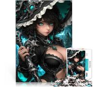 Puzzle da 1000 pezzi per adolescenti Strega anime con bastone Giocattoli per l'intrattenimento in famiglia Decorazione perfetta 38x26cm