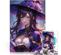 Puzzle da 1000 pezzi per adolescenti Strega anime con libro Giochi educativi Decorazione della casa Gioco educativo per compleanno e Natale 38x26cm