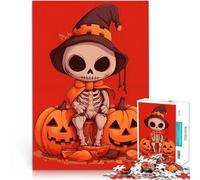 Puzzle da 1000 pezzi per adolescenti Strega scheletro sulle zucche Giochi di relax Decorazione murale Regali unici per compleanno e Natale 70x100cm
