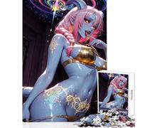Puzzle da 1000 pezzi per adolescenti Succube con bikini dorato e tatuaggi Decorazione per la casa Giocattoli Regali di compleanno Gioco impossibile per compleanno Natale Dimensioni 50x75cm