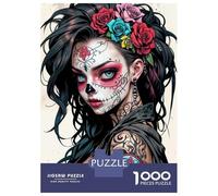 Puzzle Da 1000 Pezzi Per Adolescenti Sugar Skull Girl Puzzle Per Adolescenti, Rompicapo, Gioco Di Modelli, Assemblaggio, Unici, Compleanno E Regali 52x38cm/1000pcs