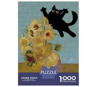 Puzzle Da 1000 Pezzi Per Adolescenti Sunflowers Cat Puzzle Per Adulti Giochi Rilassanti Perfetto Per Decorare E Fare Regali A Tutta La Famiglia 38x26cm/1000pcs
