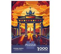 Puzzle Da 1000 Pezzi Per Adolescenti Sunset at The Berlin Gate Puzzle Per Adulti Giochi Divertenti Antistress Regali Per La Riduzione Dello Stress 38x26cm/1000pcs