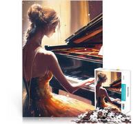 Puzzle da 1000 pezzi per adolescenti suonare il pianoforte giochi divertenti per famiglie con pezzi completamente interconnessi di forma casuale 52x38cm